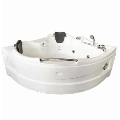 Bagno Italia Vasca da bagno idromassaggio 150x150 cm angolare 9 getti 2 posti luci radio
