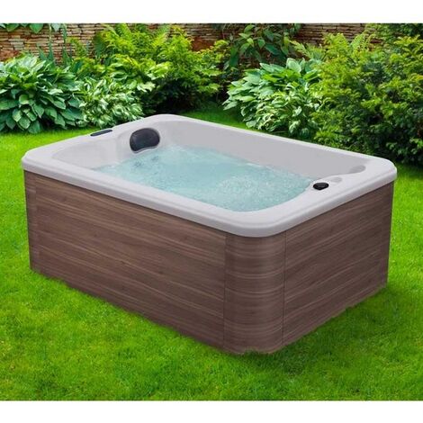 Bagno Italia minipiscina idromassaggio spa relax 3 posti 16 getti 180x120  cm ozonoterapia cromoterapia riscaldatore