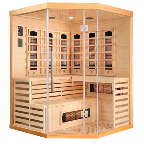 Bagno Italia Sauna 4 posti infrarossi 150x150cm full spectrum con luci led e radio