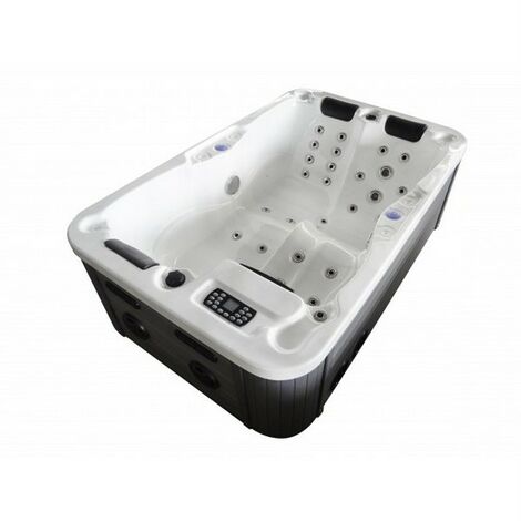 Bagno Italia Minipiscina spa relax 205x130 cm per 3 persone bluetooth led 35 getti radio
