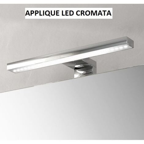 Bagno Italia Specchiera specchio da bagno Contenitore due ante da 60x60hx18 bianco con applique
