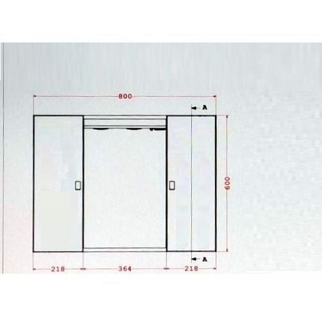 Specchiera contenitore a 4 ante Tracci