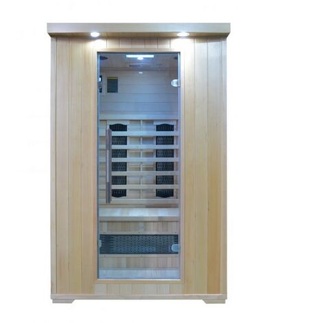Bagno Italia Sauna a Infrarossi cm 120x120 2 posti con luci profumoterapia radio