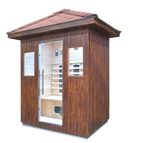 Bagno Italia Sauna infrarossi cm 153x110 con tetto adatta per installazione all’esterno cromoterapia