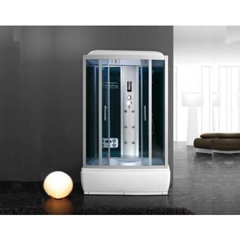 Bagno Italia Cabina idromassaggio 6 getti con vasca box doccia 120x85 multifunzione con bagno turco