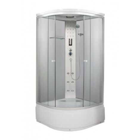 Bagno Italia Box doccia idromassaggio 90x90 cm 6 getti e vasca semicircolare