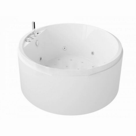 Bagno Italia Vasca idromassaggio circolare 145 cm con riscaldatore e 22 getti ad acqua e ad aria (1/3)
