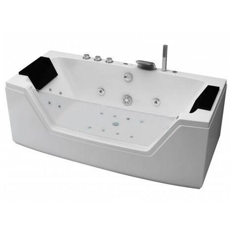 Bagno Italia vasca da bagno idromassaggio full optional 170x80 cm con luci riscaldatore e ozonoterapia