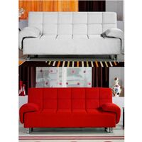 Bagno Italia Divano letto 200x99 antiribaltamento braccioli ecopelle rosso