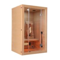 Bagno Italia Sauna infrarossi cm 120x105 con irradiatori full spectrum, bluetooth e cromoterapia