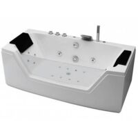 Bagno Italia vasca da bagno idromassaggio full optional 160x80 cm con luci riscaldatore e ozonoterapia