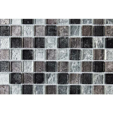 Mosaïque Verre - Mix Gris - 2.3 x 2.3 cm