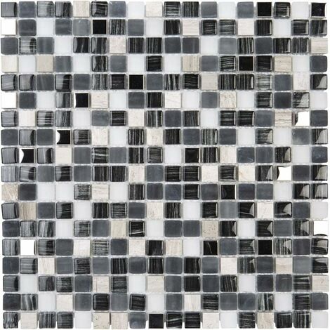 Mosaïque Pierre / Verre - 1.5 x 1.5 cm