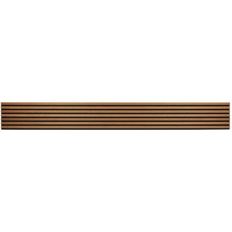 Decoon – Panneau décoratif mural en MDF placage chêne clair 250 x 30 cm – Épaisseur 1 cm – Facilité de pose pour décoration intérieure - BOIS 250 X