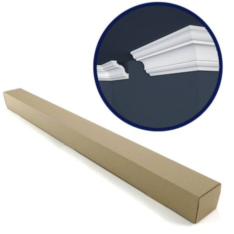 Lot de 10 (20 ml) Corniches de Plafond décoratives - Structuré - 200x8x8 cm