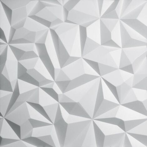 Lot de 18 Panneaux muraux décoratif 3D Polystyrène effet Diamant - 60x60x3 cm - 6,48m2 (1/5)