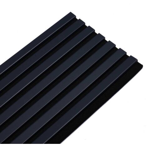 Decoon – Panneau décoratif mural acoustique en MDF 120 x 30 cm – Bleu nuit avec feutrine noire – Isolation phonique subtile – Pose facile