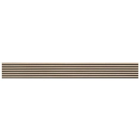 Panneau tasseaux bois 250 x 30 x 1,4 cm décor chêne / fond rigide noir - 0,75m²