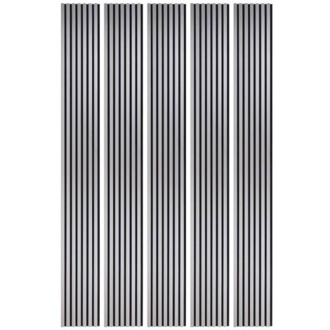 Mur TV - Lot de 5 Panneaux tasseaux bois 250 x 30 x 1,9 cm - alu/feutrine noir - 3,75m² (1/5)