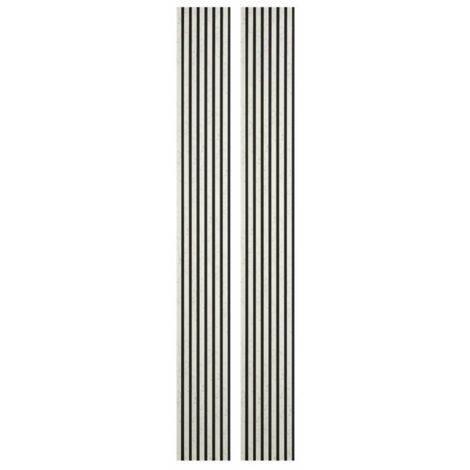 Decoon – Lot de 2 panneaux décoratifs muraux MDF 250 x 30 x 1,9 cm – Décor marbre blanc et feutrine noire – Isolation phonique – Surface 1,5 m² - BOIS 250 X