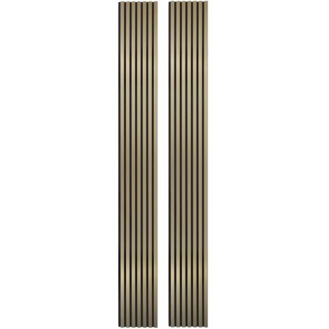 Decoon – Lot de 2 panneaux décoratifs muraux MDF gold avec feutrine 250 x 30 x 1,9 cm – Surface 1,5 m² – Isolation phonique améliorée - BOIS 250 X