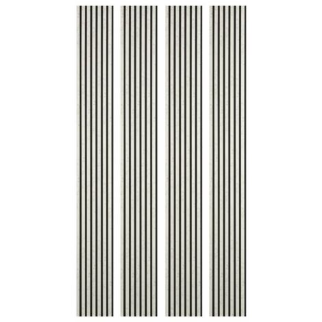 Decoon – Lot de 4 panneaux décoratifs muraux en MDF 250 x 30 x 1,9 cm – Décor marbre blanc et feutrine noire – Surface 3 m² – Épaisseur feutrine 8 mm - BOIS 250 X