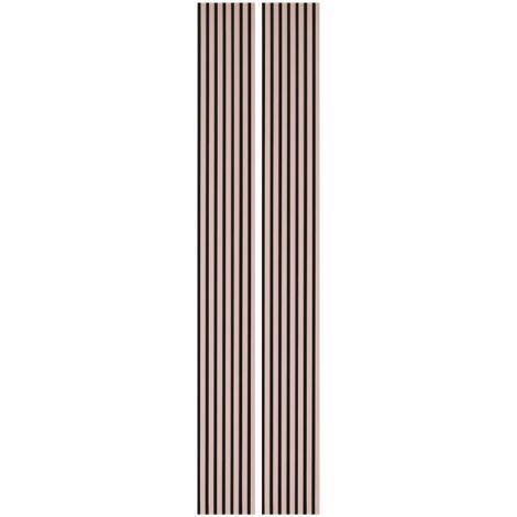 Lot de 2 Panneaux tasseaux bois 250 x 30 x 1,9 cm - rose pastel/feutrine noir - 1,5m² (1/5)