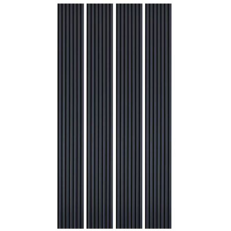 Decoon – Lot de 4 panneaux décoratifs muraux en MDF bleu nuit avec revêtement feutrine – Dimensions 250 x 30 x 1,9 cm – Isolation phonique subtile - BOIS 250 X (1/5)