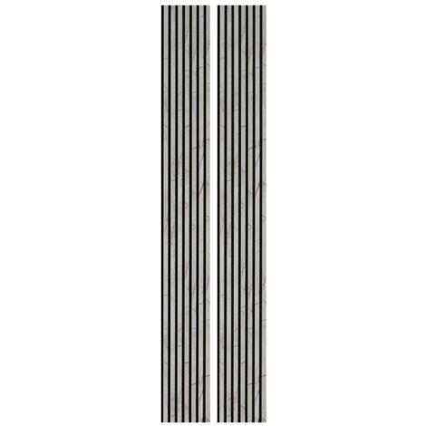 Decoon – Lot de 2 panneaux décoratifs muraux MDF 250 x 30 cm – Décor marbre gris et feutrine noir – Surface 1,5 m² – Installation facile - BOIS 250 X (1/5)
