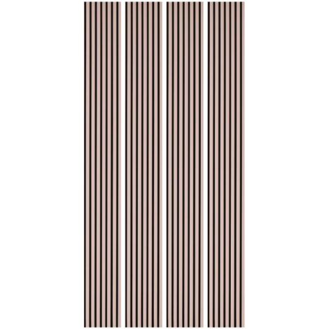 Decoon – Lot de 4 panneaux décoratifs muraux MDF rose pastel avec feutrine – Dimensions 250 x 30 x 1,9 cm – Isolation phonique et esthétique (1/5)