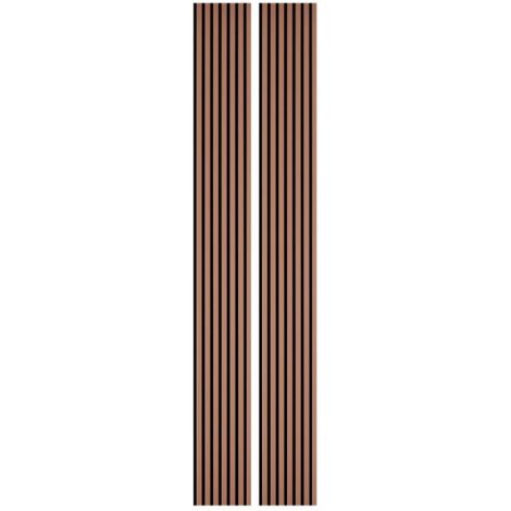 Lot de 2 Panneaux tasseaux bois 250 x 30 x 1,9 cm - terracotta/feutrine noir - 1,5m² (1/5)