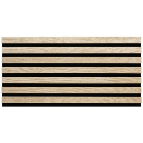 Decoon – Panneau décoratif mural 60 x 30 cm – Feutrine polyester noir et MDF chêne clair – Surface 0,18 m² – Améliore acoustique pièce