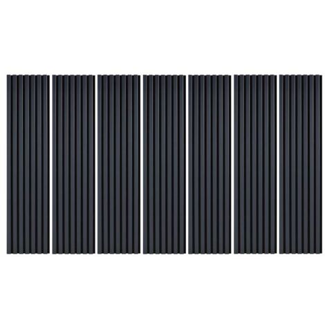 Decoon – Pack de 7 panneaux décoratifs muraux en MDF bleu nuit – Tête de lit 160 cm – Lamelles feutrine noire – Dimensions 120 x 30 x 1,9 cm (1/5)