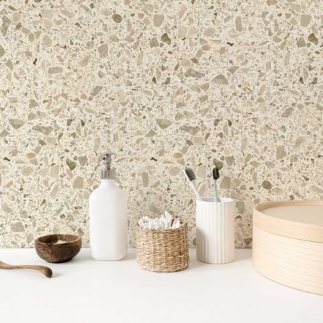 Terrazzo Stracciatella beige - 60 x 60 cm