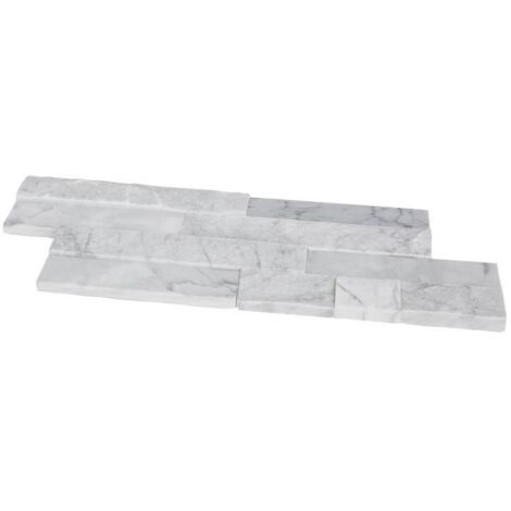 Parement Pierre Blanche Plâtre - 0.82m² Par Carton - Style Contemporain Pour Décoration Murale Intérieure