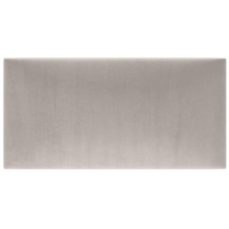 Decoon – Coussin mural velours beige 60 x 30 cm – Panneau décoratif hydrofuge – Isolation thermique et phonique – Fixation facile