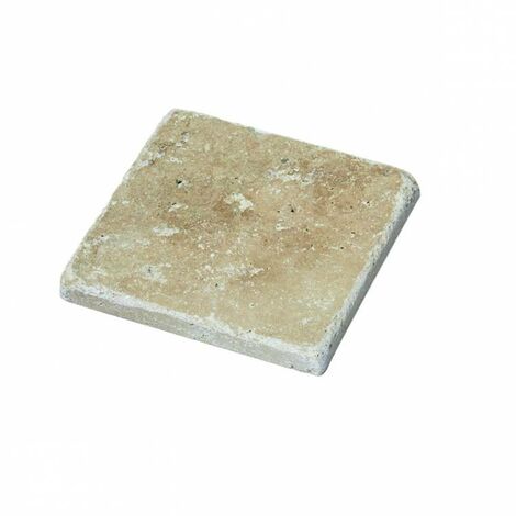Decoon – Mosaïque travertin beige 20 x 20 cm – Lot de 13 carreaux – Surface 0,52 m² – Pour murs et crédences intérieurs