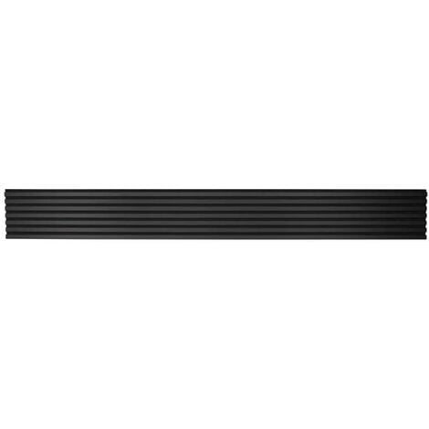 Panneau mural acoustique tasseaux bois 250 x 30 x 1,9 cm - Lamelles placage noir fond noir - 0,75m²