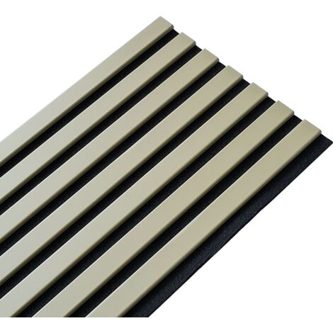 Decoon – Panneau décoratif mural acoustique en MDF 250 x 30 cm – Lamelles placage kaki – Améliore l'acoustique – Facile à poser - BOIS 250 X