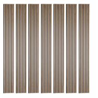 Decoon – Lot de 7 panneaux décoratifs muraux en bois chêne clair 250 x 30 cm – Insonorisants – Épaisseur 19 mm – Pour mur TV 5,25m²