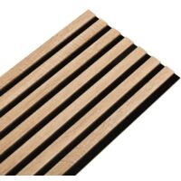 Decoon – Panneau décoratif mural chêne et noir 250 x 30 x 1,4 cm – MDF rigide – Facile à poser – Pour décoration intérieure