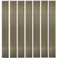 Mur TV - Lot de 7 Panneaux tasseaux bois 250 x 30 x 1,9 cm - gold/feutrine noir - 5,25m²