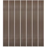 Mur TV - Lot de 7 Panneaux tasseaux bois 250 x 30 x 1,9 cm - rose gold/feutrine noir - 5,25m²