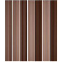 Mur TV - Lot de 7 Panneaux tasseaux bois 250 x 30 x 1,9 cm - terracotta/feutrine noir - 5,25m²