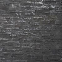 Decoon – Plaquette de parement imitation pierre graphite – Couvre 0,52 m² – Pose murale sans joint – Relief naturel pour intérieur et extérieur