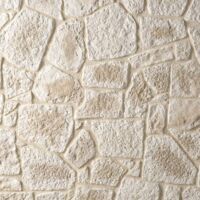 Decoon – Plaquette de parement imitation pierre beige béton 1 m² – Pour pose murale intérieure et extérieure – Surface aléatoire pour rendu naturel