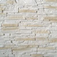 Decoon – Plaquette de parement imitation pierre beige plâtre 0.72 m² – Largeur aléatoire 18-39,5cm – Pose murale intérieure – Aspect naturel