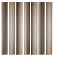Decoon – Pack de 7 panneaux décoratifs muraux en tasseaux bois – Dimensions 250x30cm – Lamelles chêne clair véritable – 5,25m² pour mur TV