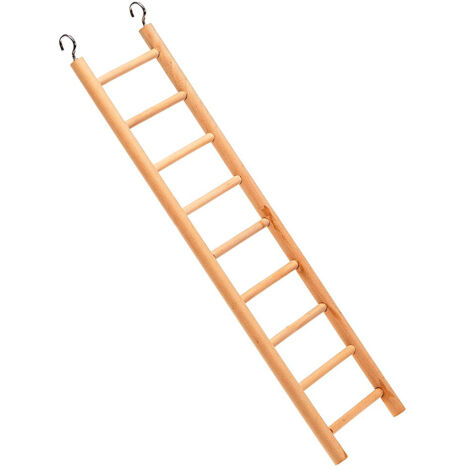 Ferplast Echelle PA 4002 Échelle en bois pour petits perroquets, les perruches et les cockatiels. Variante PA 4004 - Misure: 8.9 x 1.1 x h 37 cm -