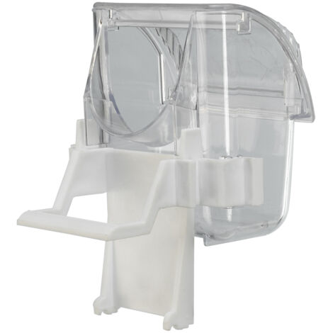 Ferplast Mangeoire FPI 4503 Mangeoire en plastique transparent pour canaris, petits oiseaux et oiseaux exotiques. Variante FPI 4503 - Misure: 6.9 x 5.7 x h 7.8 cm - (1/4)